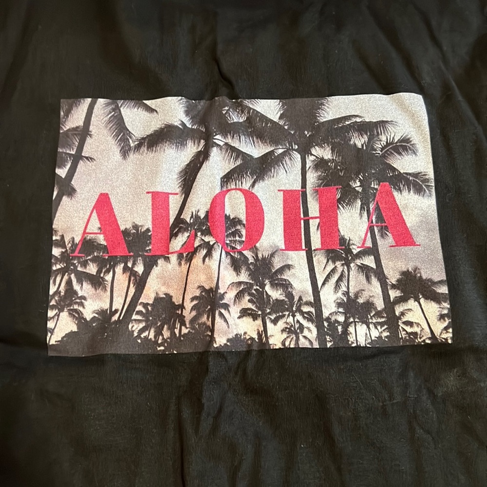 Hawaiian ALOHA tank top with palm trees